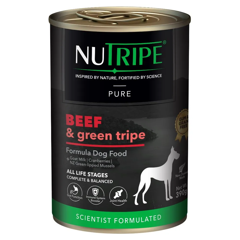 20% OFF: Nutripe Pure Beef & Green Tripe Gum & Grain-Free Canned Dog Food