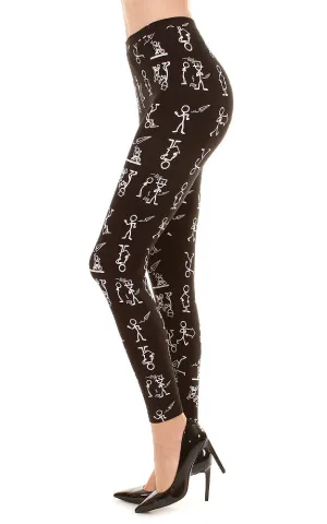 AL17307J Cartoon Printed Buttery Soft Leggings