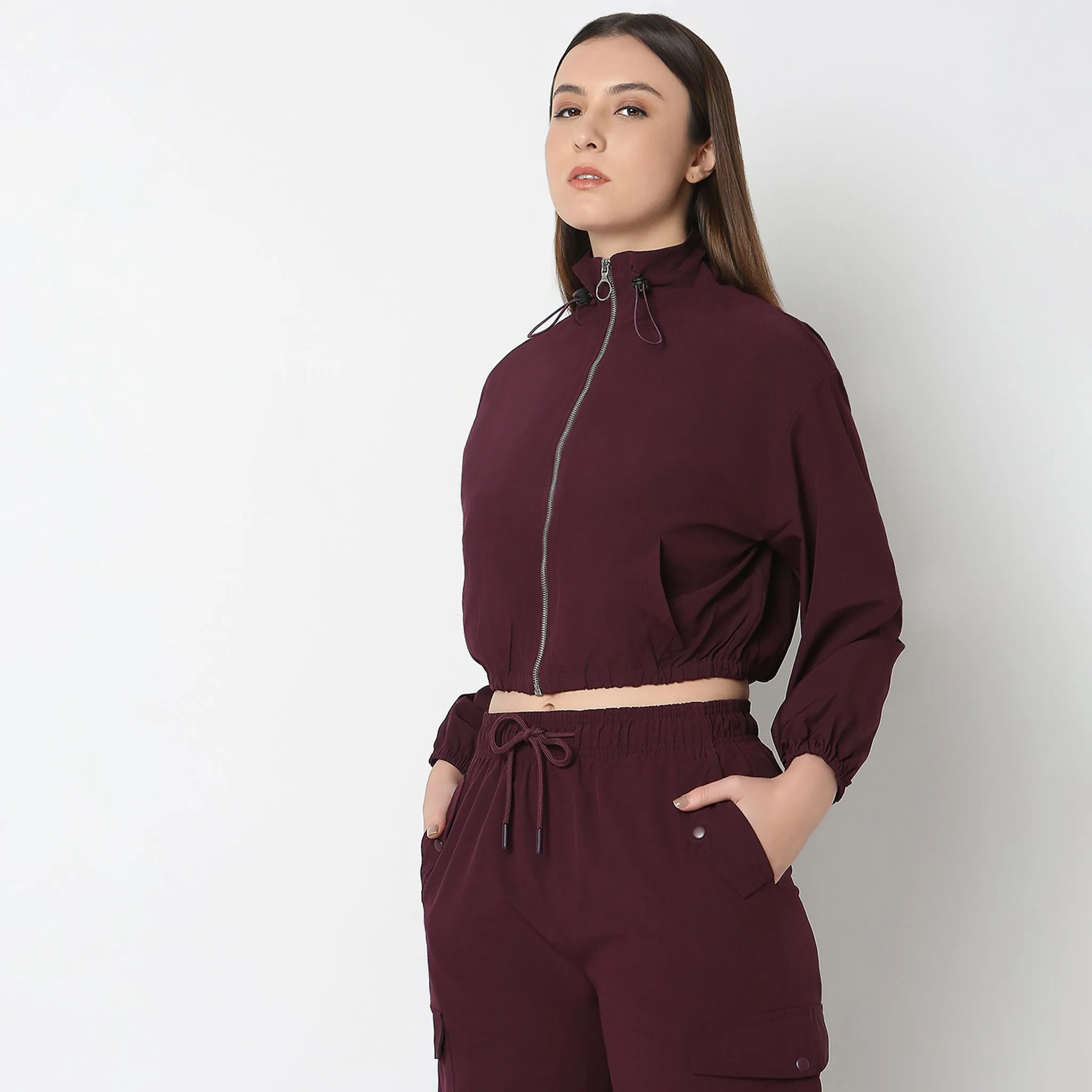 Boxy Fit Solid Jacket