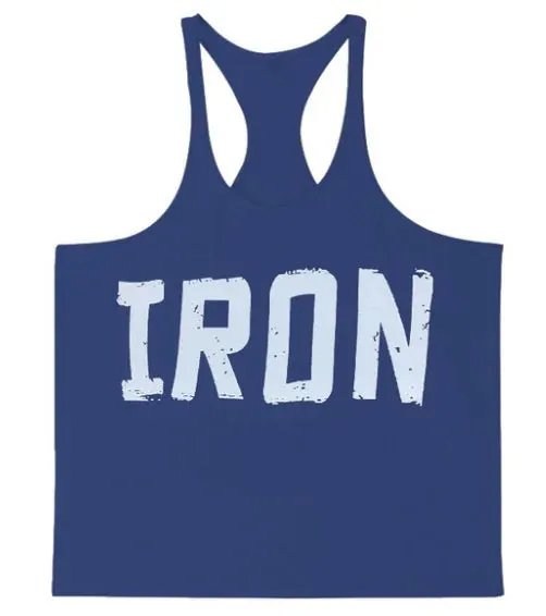 Breathable “IRON” Workout Tank Top - Perfect for Fitness, Running, and Sports