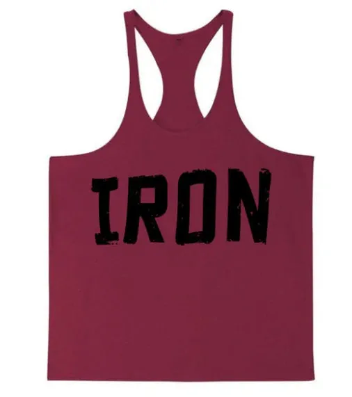 Breathable “IRON” Workout Tank Top - Perfect for Fitness, Running, and Sports