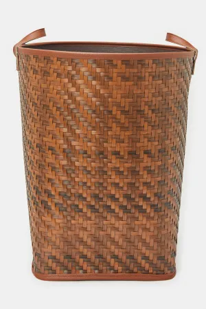 Brown Round Laundry Hamper (Large)