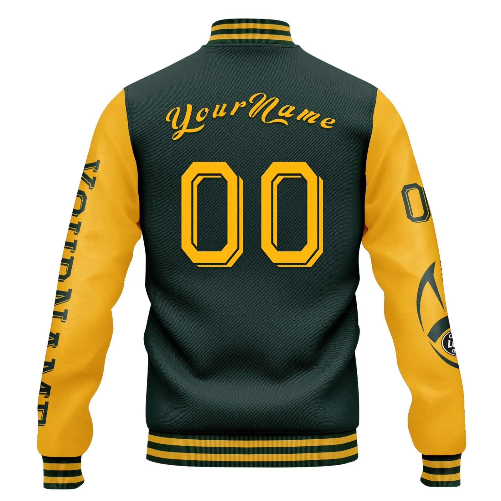 Custom Green Yellow Green Bay Jacket and Sports Shoes Combo Offer Personalized Combo ZH-D020294-13