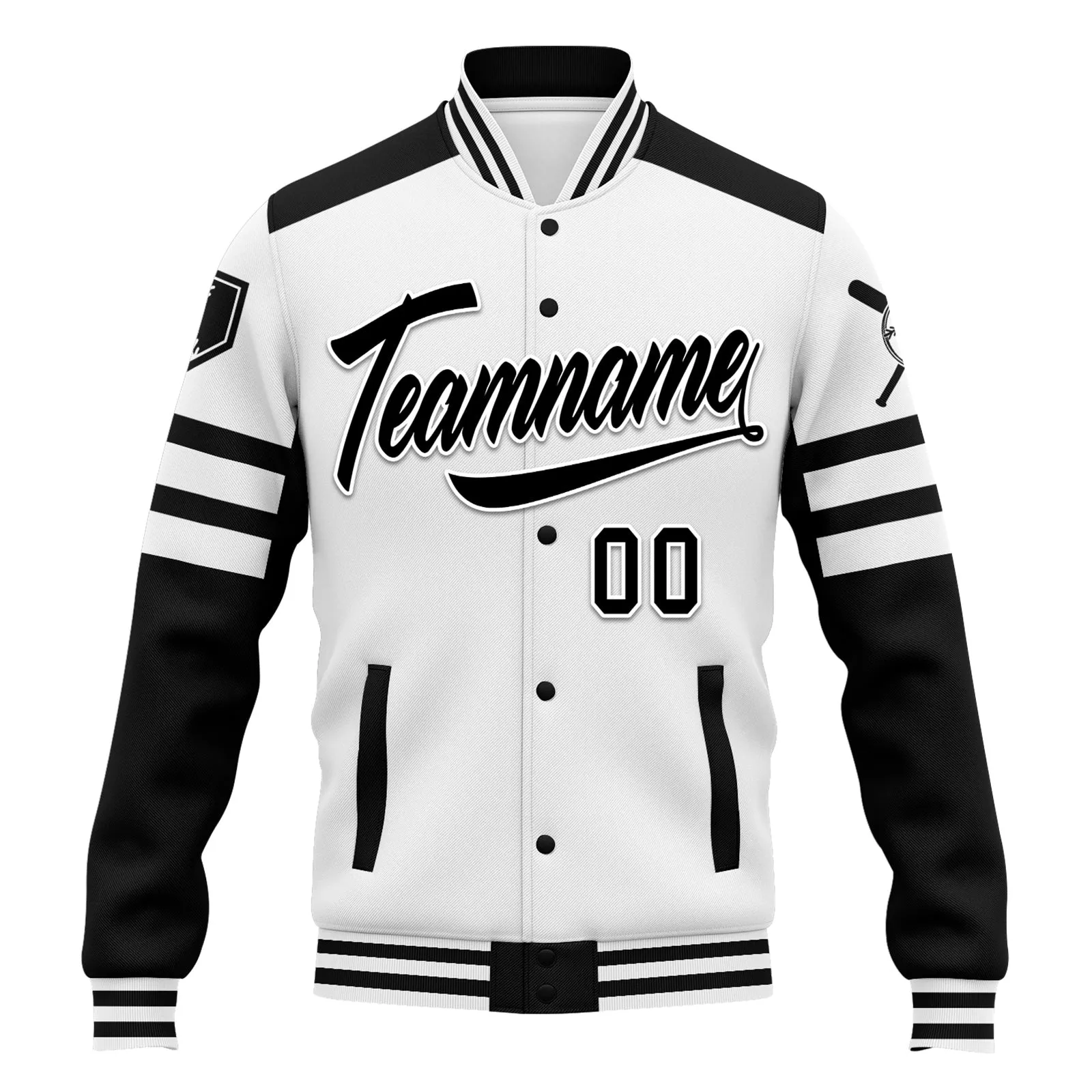 Custom Jacket Bomber Full-Snap Varsity Letterman Personalized Jacket FZ005-D023003-6