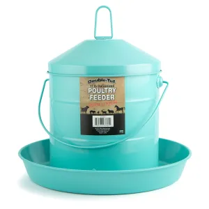 Double-Tuf 17 lb Painted Poultry Feeder, Seafoam Green