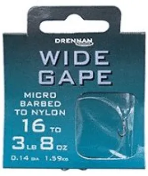 Drennan hooks to nylon Wide Gape Micro Barbed