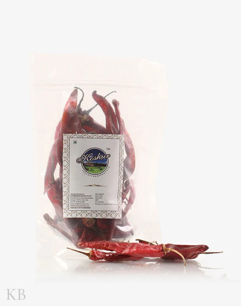 Dried Kashmiri Red chilies