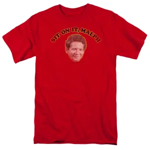 Happy Days Sit on It Malph Mens T Shirt Red