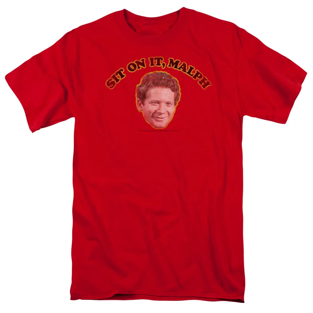 Happy Days Sit on It Malph Mens T Shirt Red