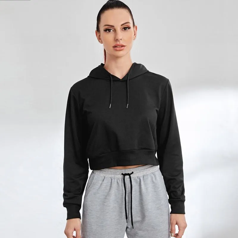 Hooded Solid Casual Running Sports Tee