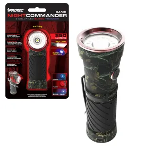 iProtec Night Commander Blood Tracker Flashlight 4 Color LED Light - Camo