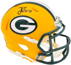 Jordan Love Signed Green Bay Packers Mini Speed Helmet BAS