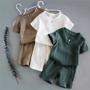 Kids Cotton And Linen Retro Sets