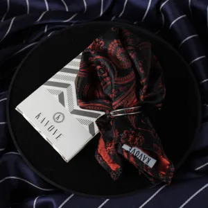 Kovove The Royal Paisley Red Pocket Square