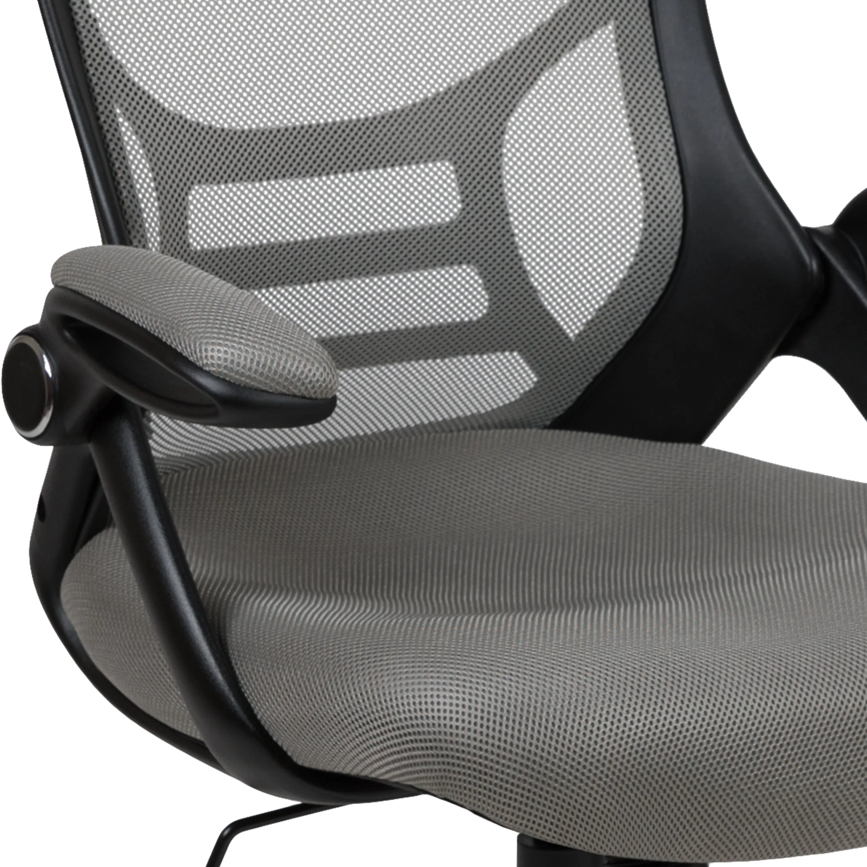 Light Gray Mesh Office Chair HL-0016-1-BK-GY-GG