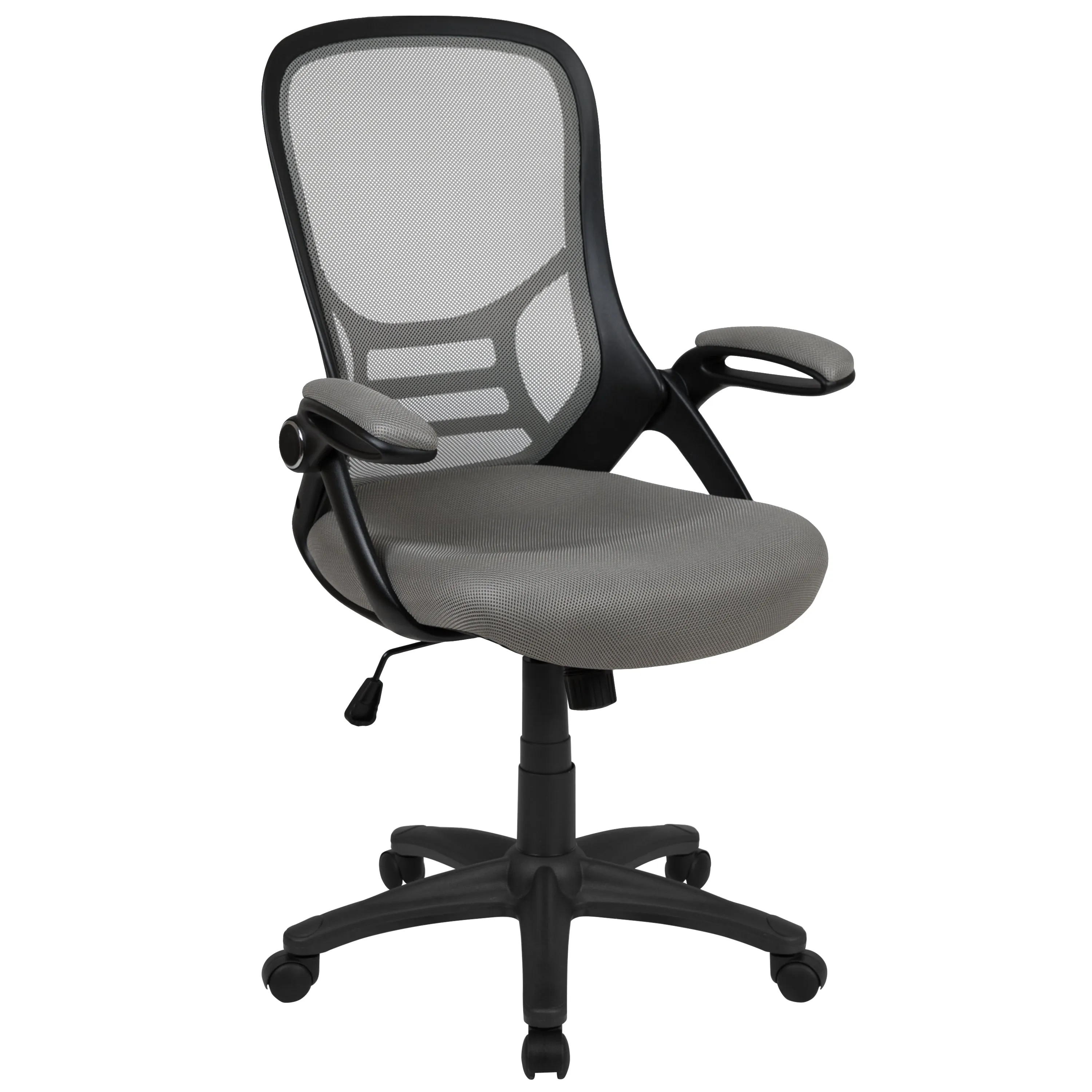 Light Gray Mesh Office Chair HL-0016-1-BK-GY-GG