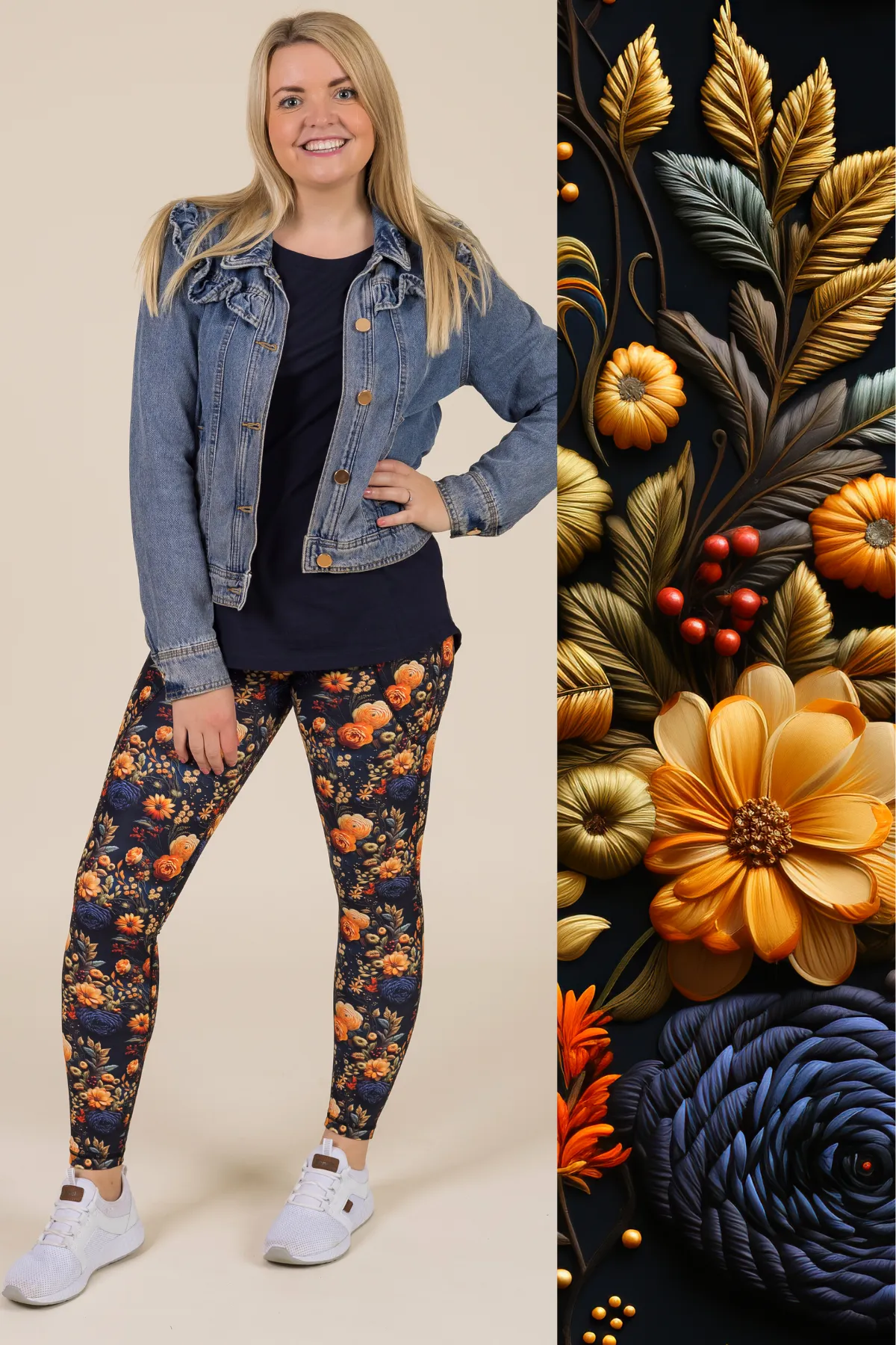 Midnight Autumn 2 Pocket Full Leggings