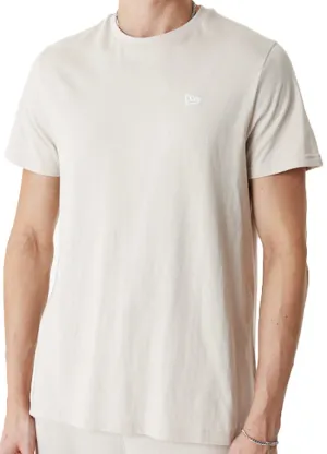 New Era Mens Essentials T Shirt Stone White