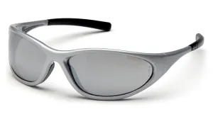 Pyramex SB3370E Zone II Matte Black Safety Glasses W/ Silver Mirror Lens (12 each)