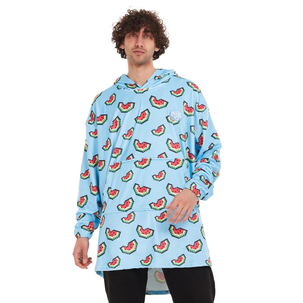 Snuggs Blanket Hoodie Light blue Watermelon