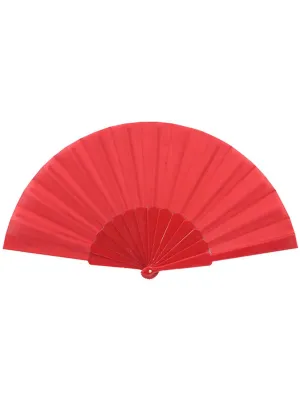 Solid Red Hand Held Costume Fan