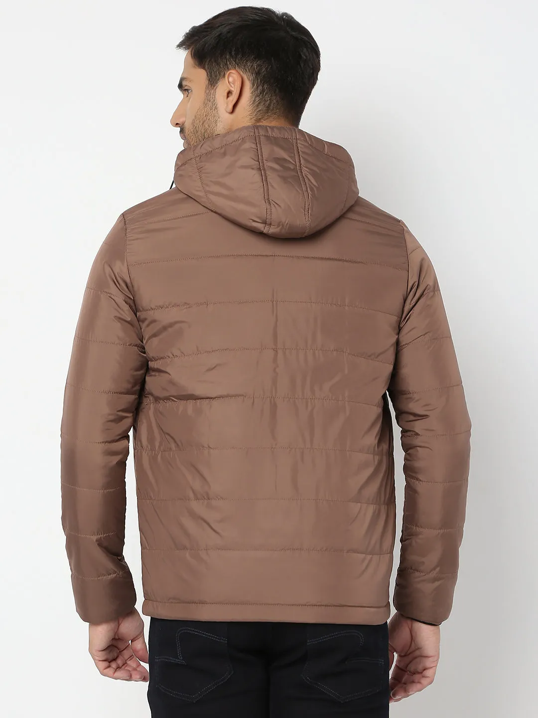 Spykar Men Bronze Nylon Regular Fit Jacket