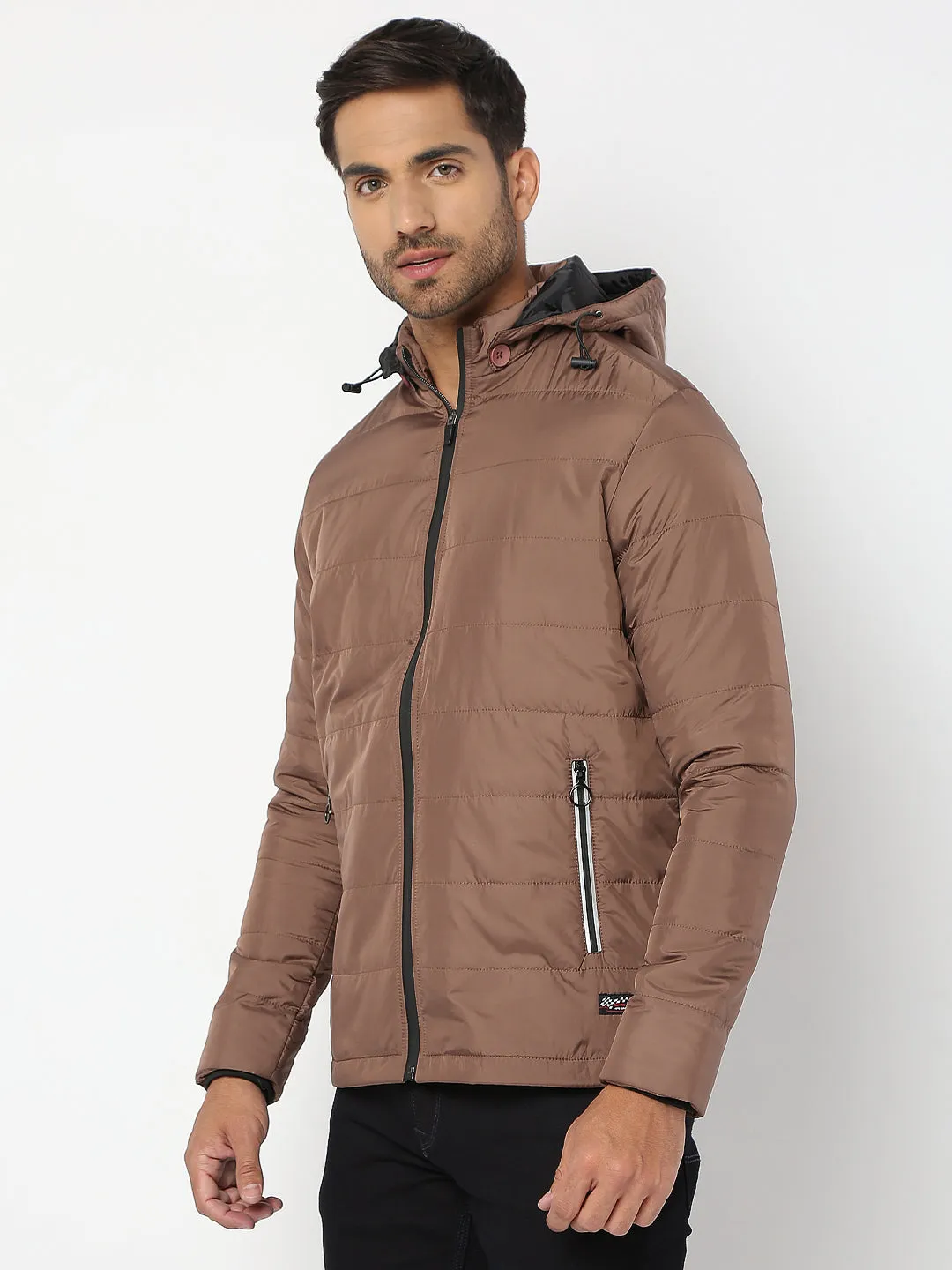 Spykar Men Bronze Nylon Regular Fit Jacket