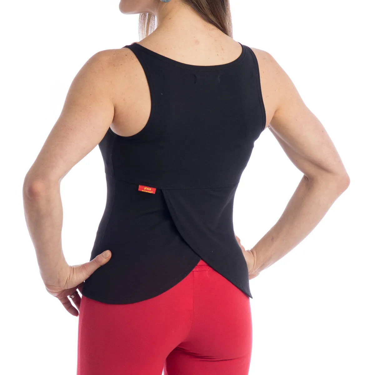 Wisdom Sleeveless Yoga Top - Black