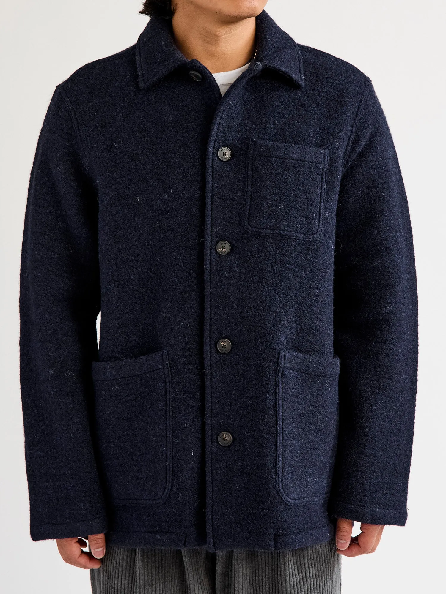 Wool Ormiston Jacket in Midnight Blue