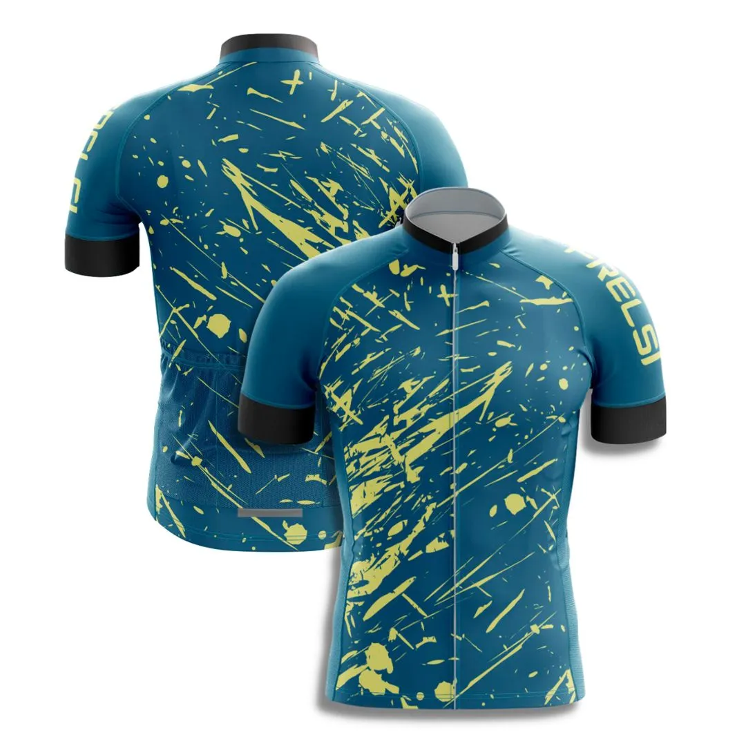 Yellow Splatters | Men's Short Sleeve Cycling Jersey